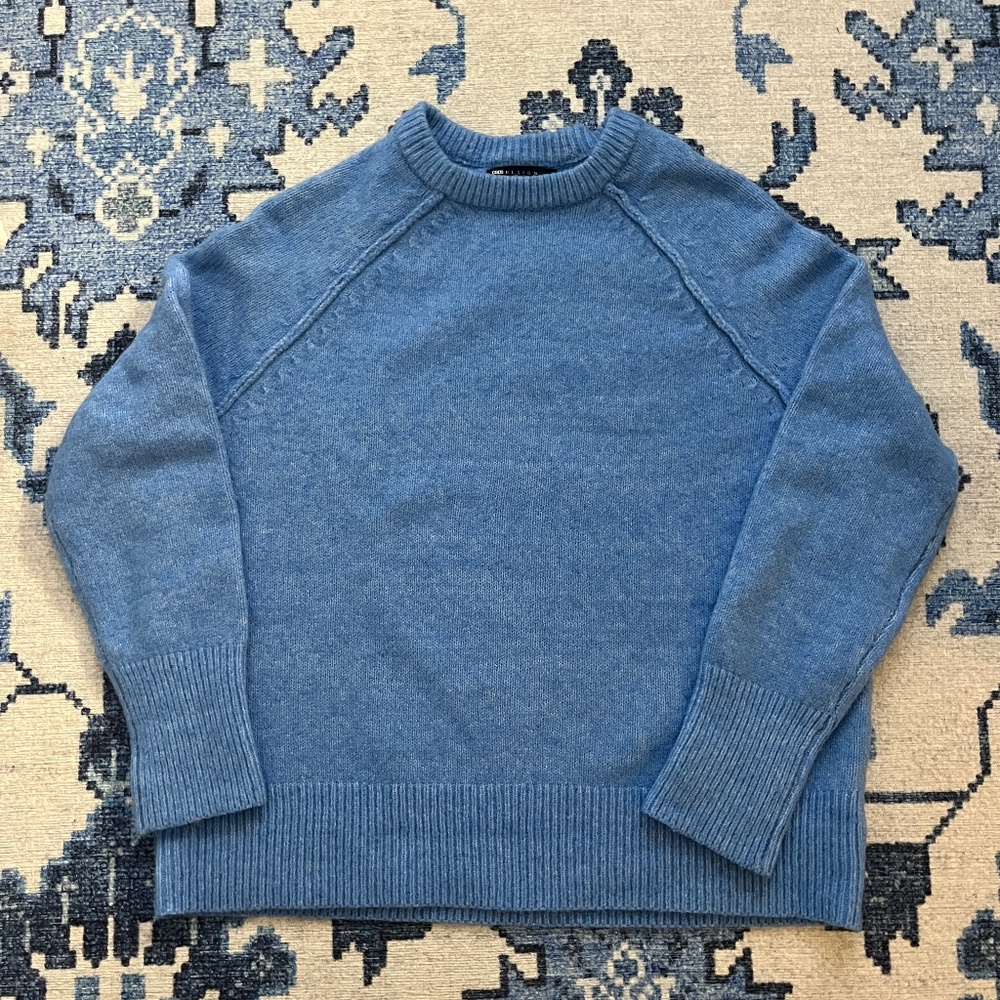 ASOS Blue Knit Crew Sweater Size S